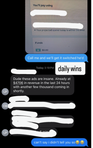 Client text message