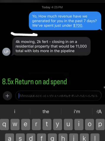 Client text message